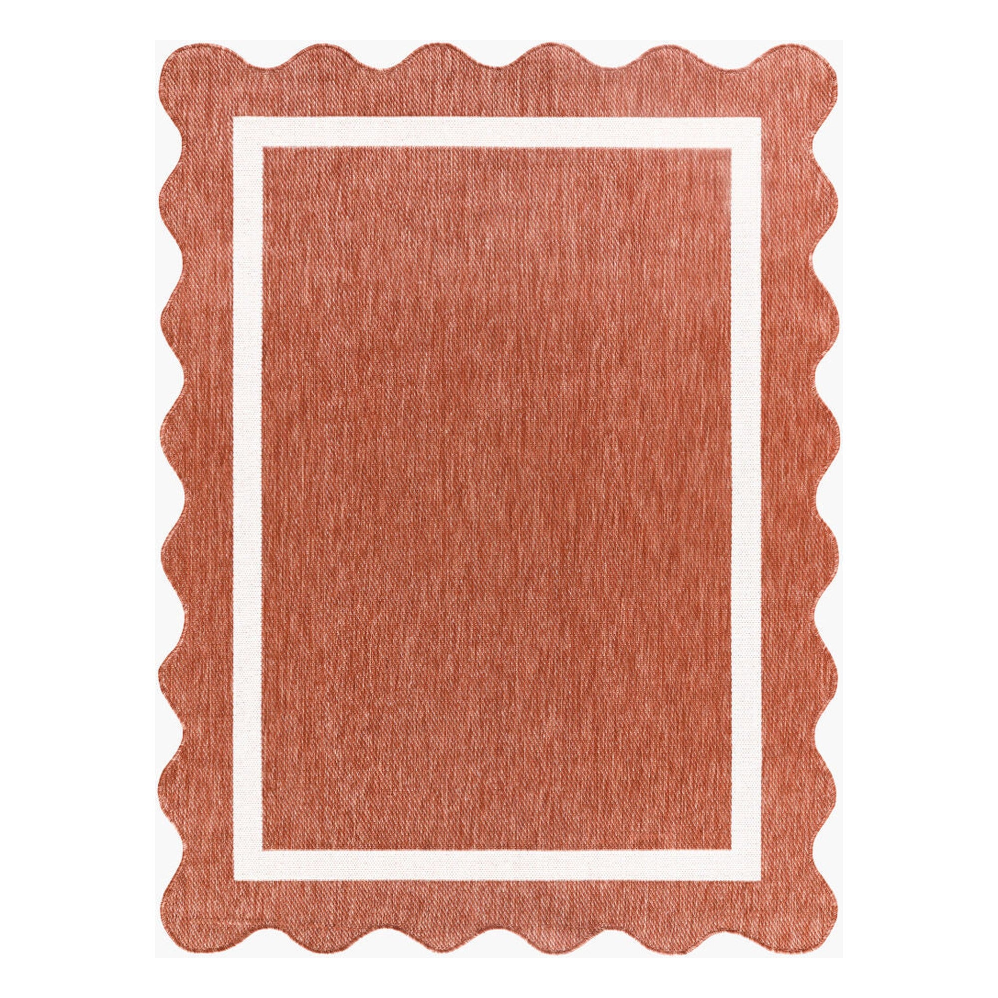 Miami Beach Cream/Rust Machine Woven Rug MBH-2329 - 2'4" x 3'9"