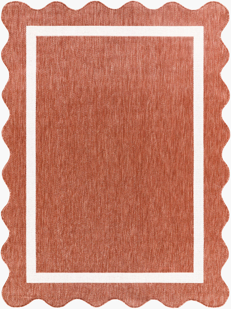 Miami Beach Cream/Rust Machine Woven Rug MBH-2329 - 2'4" x 3'9"