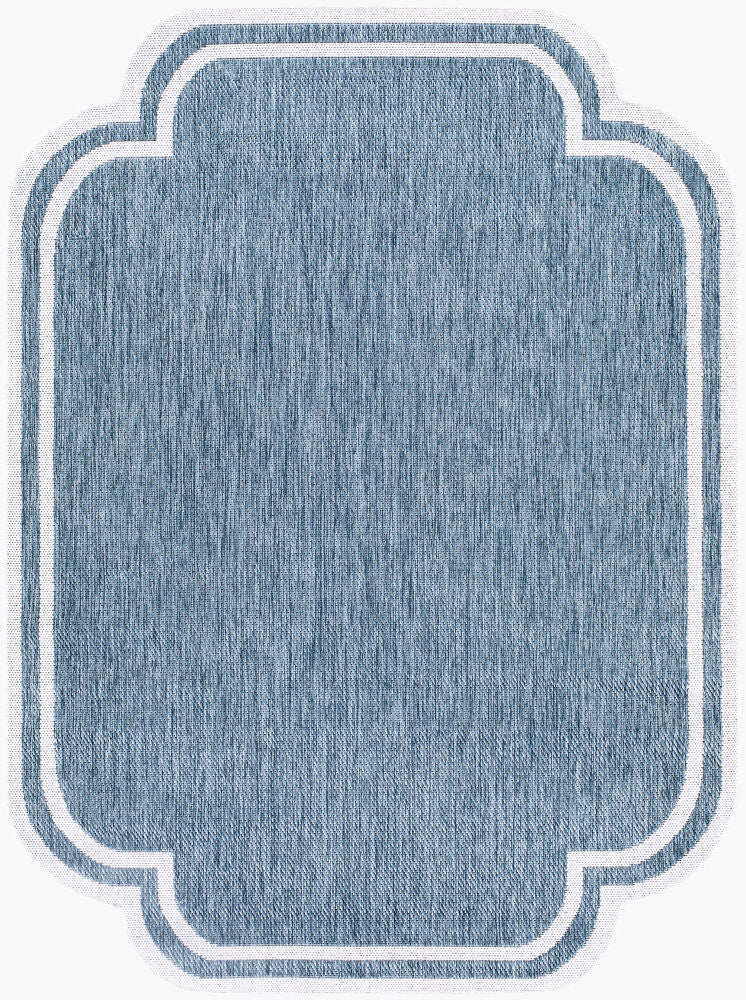 Miami Beach Blue/Cream Machine Woven Rug MBH-2332 - 2'4" x 3'9"