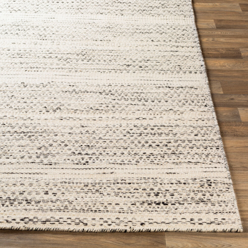 Mardin Black/Cream Handmade Rug - front
