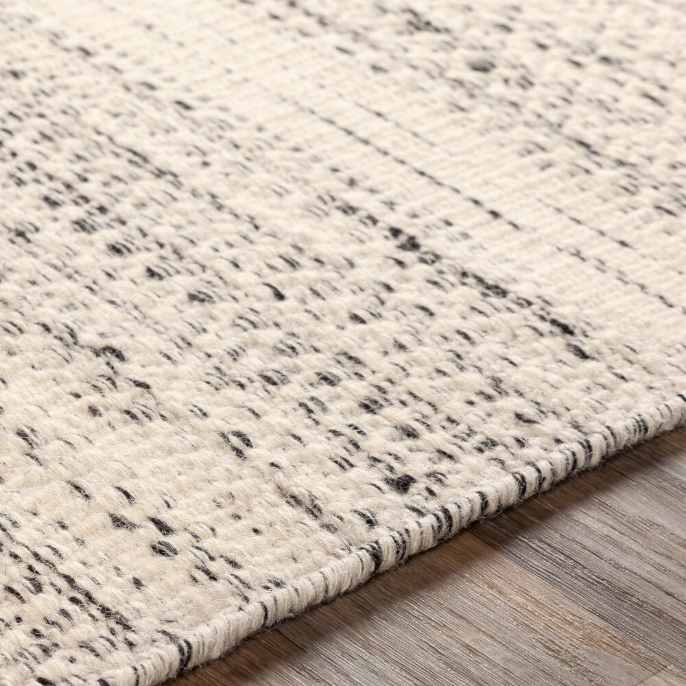 Mardin Black/Cream Handmade Rug - texture