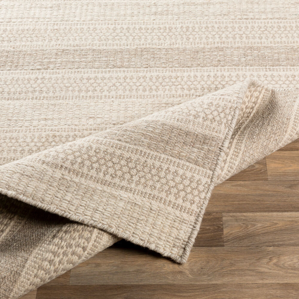 Mardin Cream/Medium Gray Handmade Rug - fold