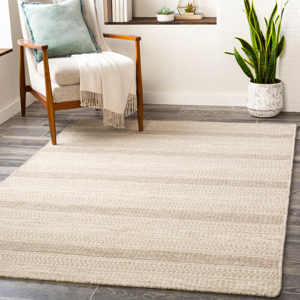 Mardin Cream/Medium Gray Handmade Rug - roomscene