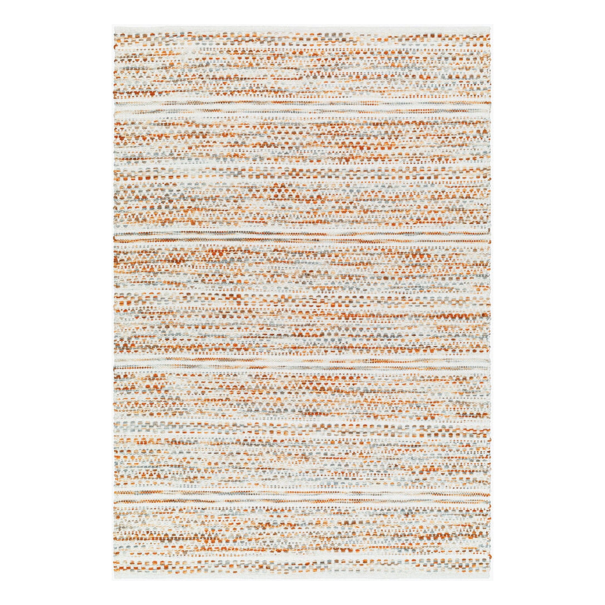Mardin Burnt Orange/Cream Handmade Rug - 2' x 3'