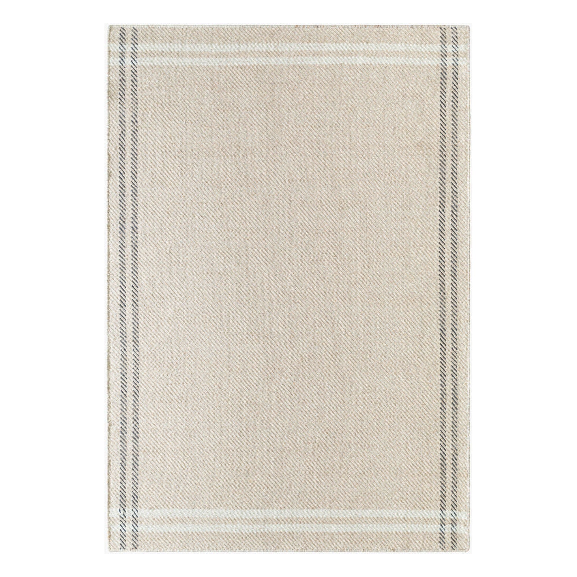 Mardin Black/Light Beige Handmade Rug - 2' x 3'
