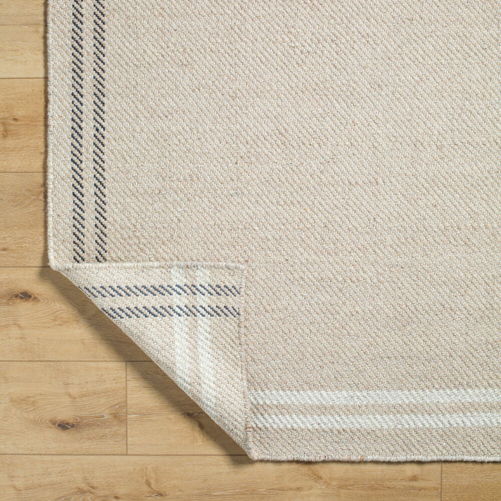 Mardin Black/Light Beige Handmade Rug - fold