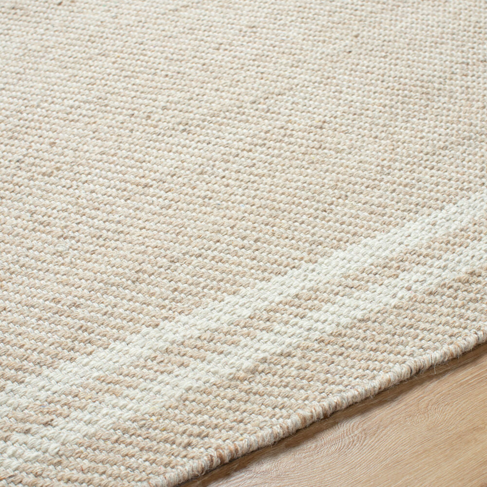 Mardin Black/Light Beige Handmade Rug - texture