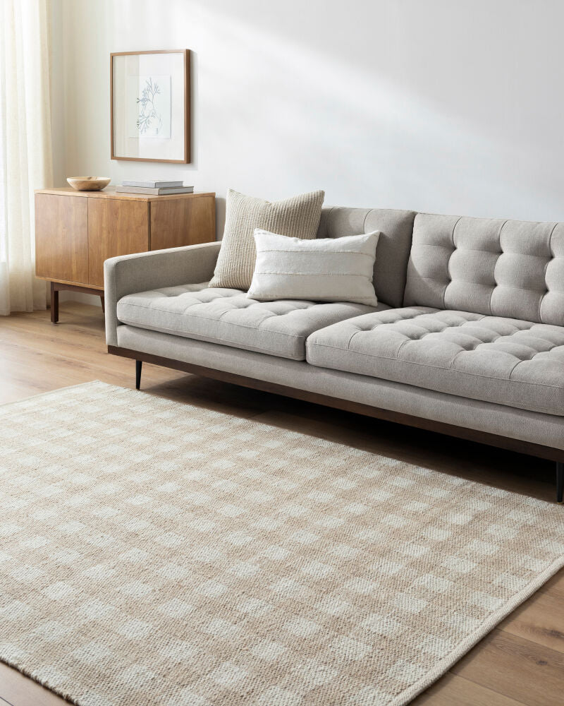 Mardin Ivory/Tan Handmade Rug MDI-2344 - roomscene