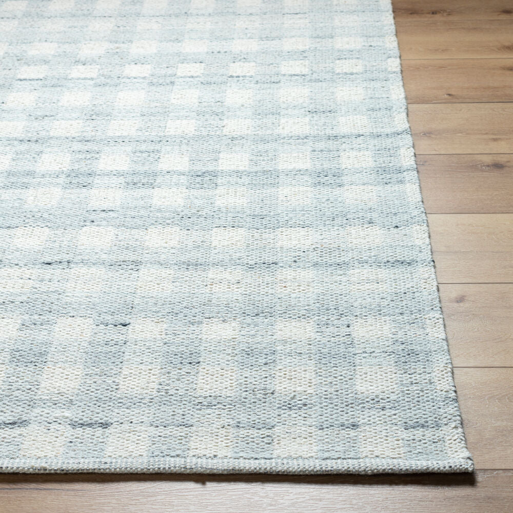 Mardin Ivory/Light Slate Handmade Rug - front