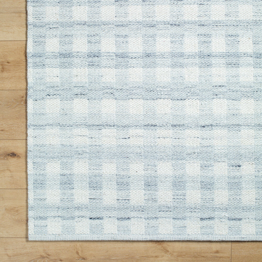 Mardin Ivory/Light Slate Handmade Rug - overhead
