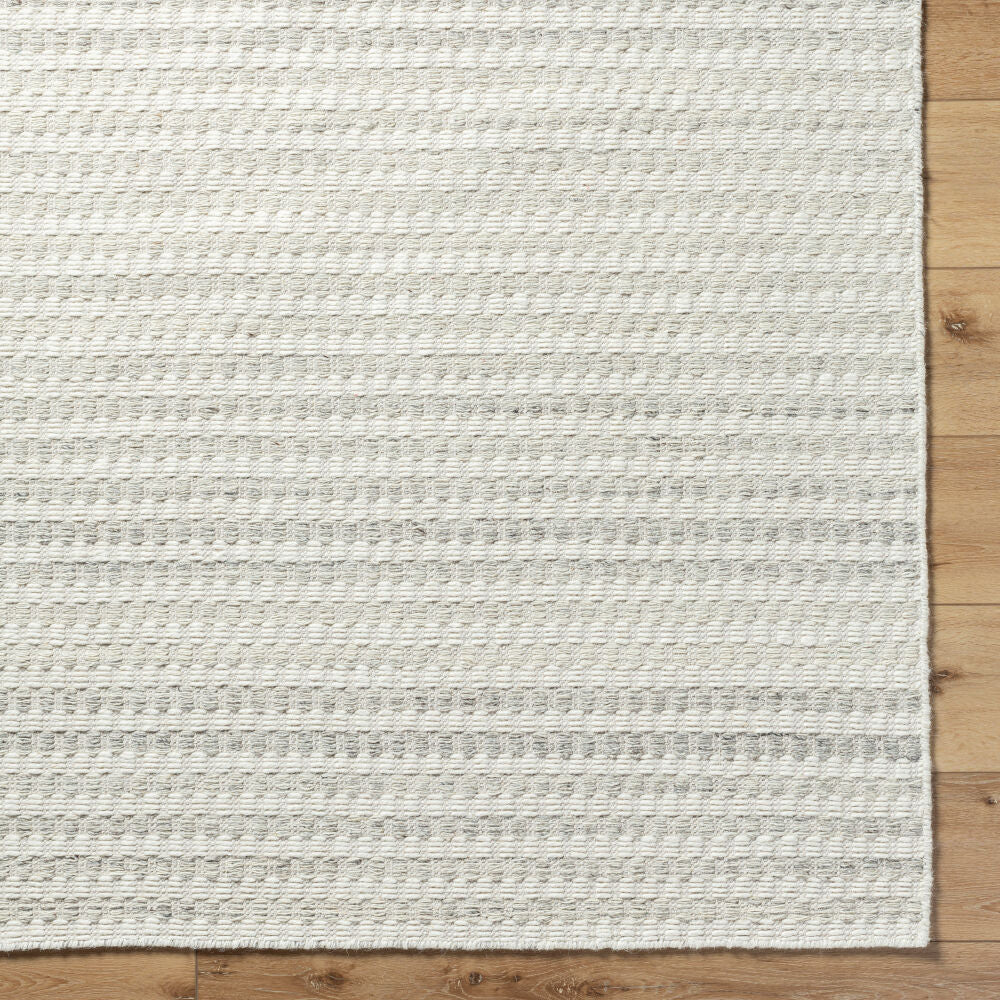 Mardin Light Gray/Slate Handmade Rug - overhead