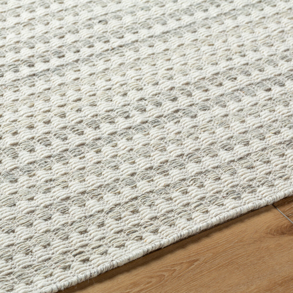 Mardin Light Gray/Slate Handmade Rug - texture