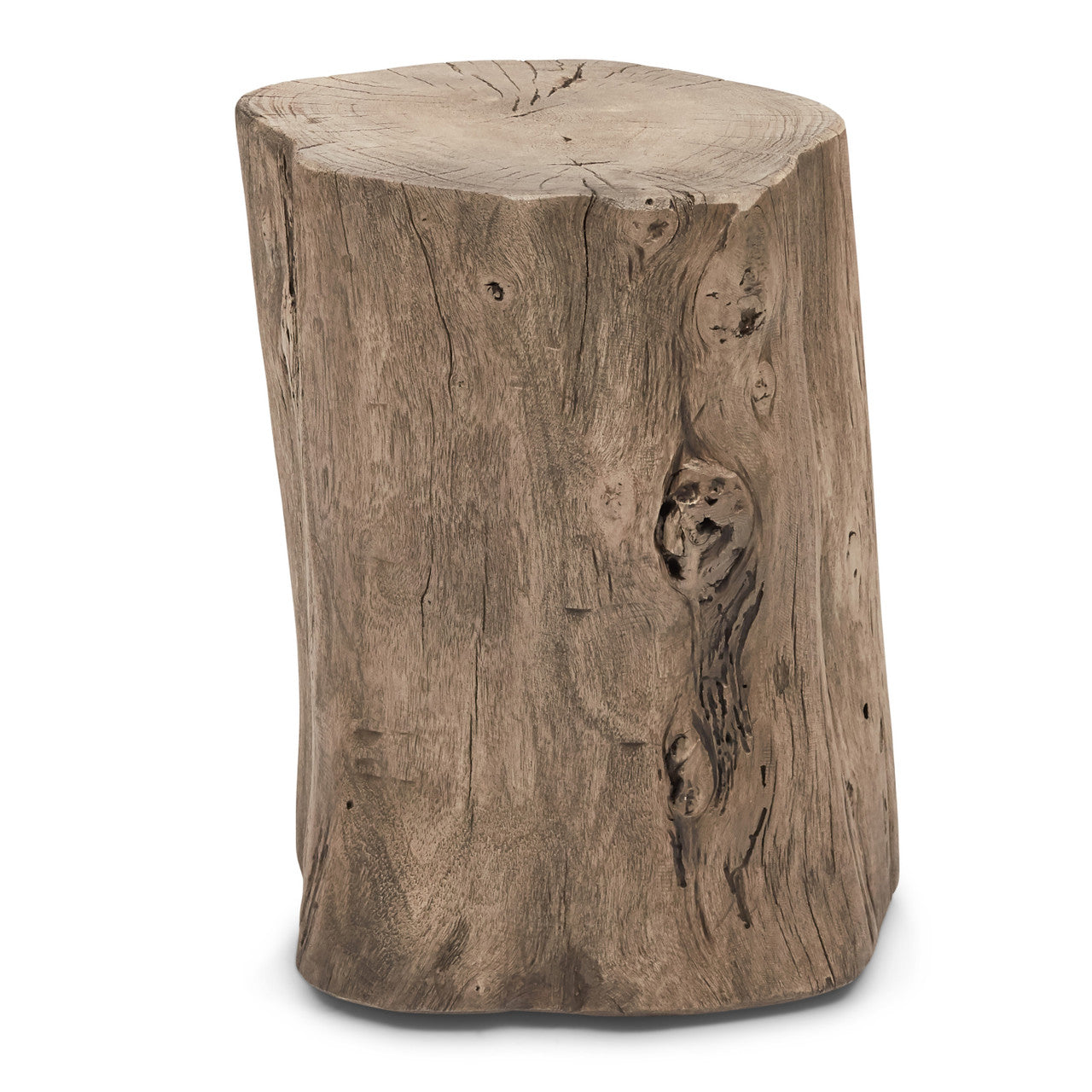 Brooks - Solid Wood Stump - Sandblasted Grey