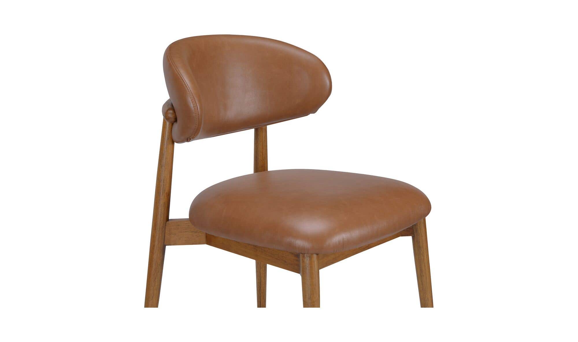 Ellie Dining Chair Brown Leather by Moe's Home Collection - view 9