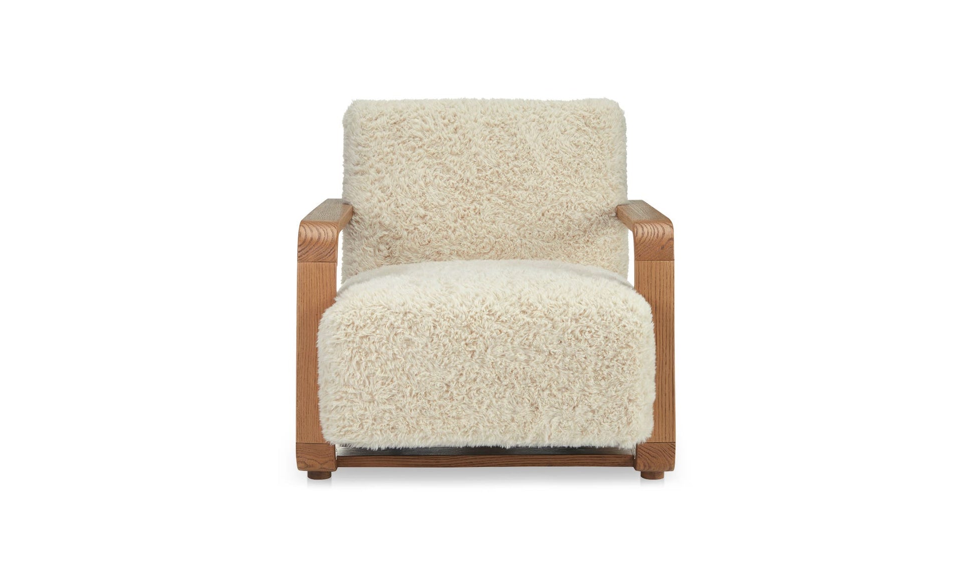 Eckersley Lounge Chair Cream Faux Fur by Moe's Home Collection - view 5