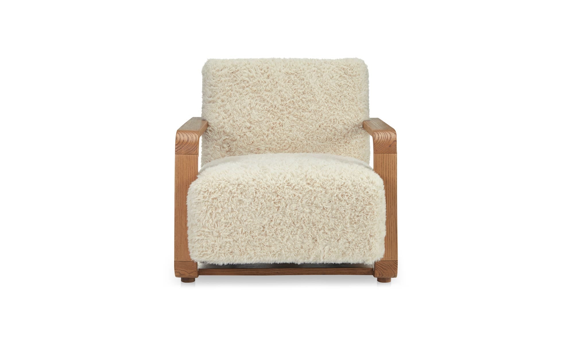 Eckersley Lounge Chair Cream Faux Fur by Moe's Home Collection - view 5