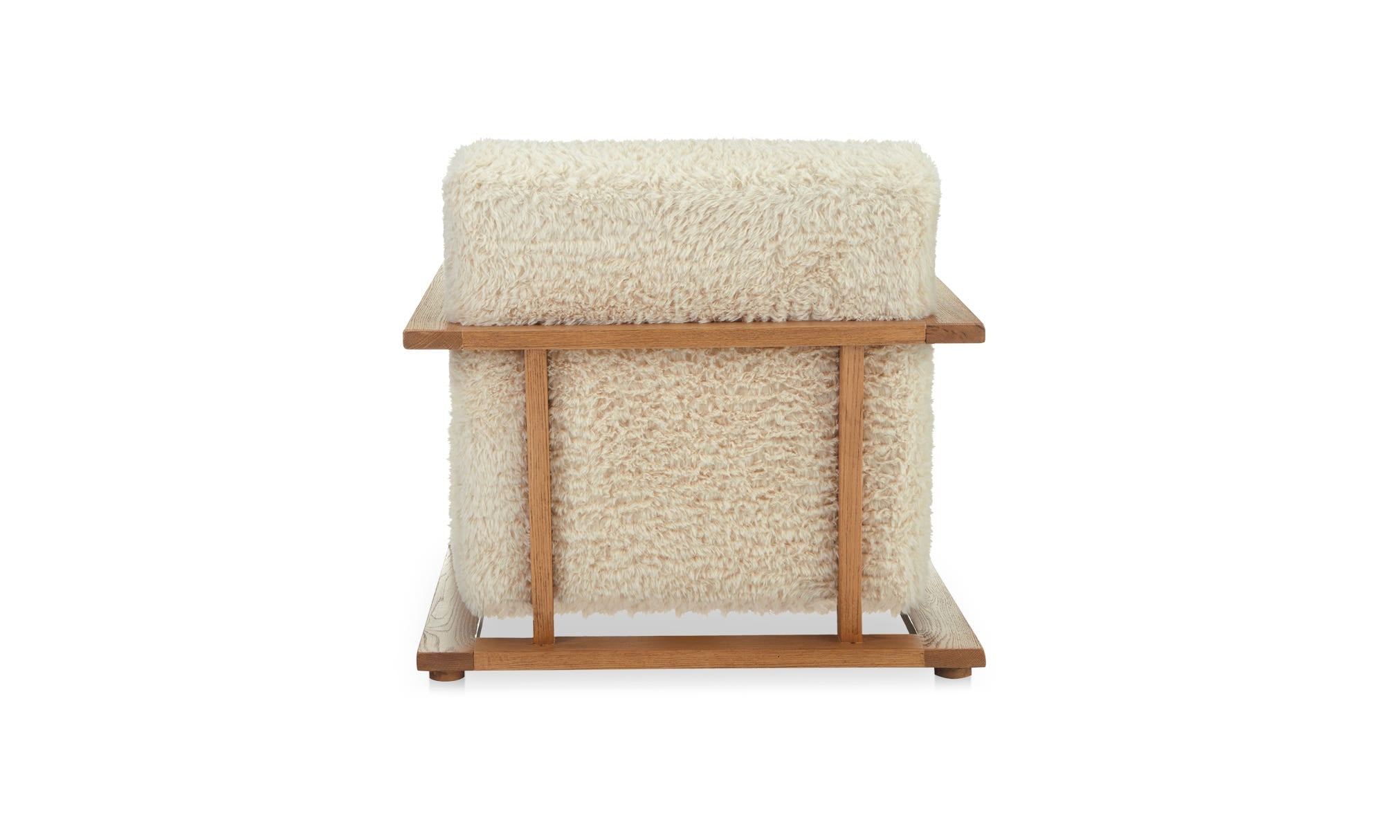 Eckersley Lounge Chair Cream Faux Fur by Moe's Home Collection - view 10