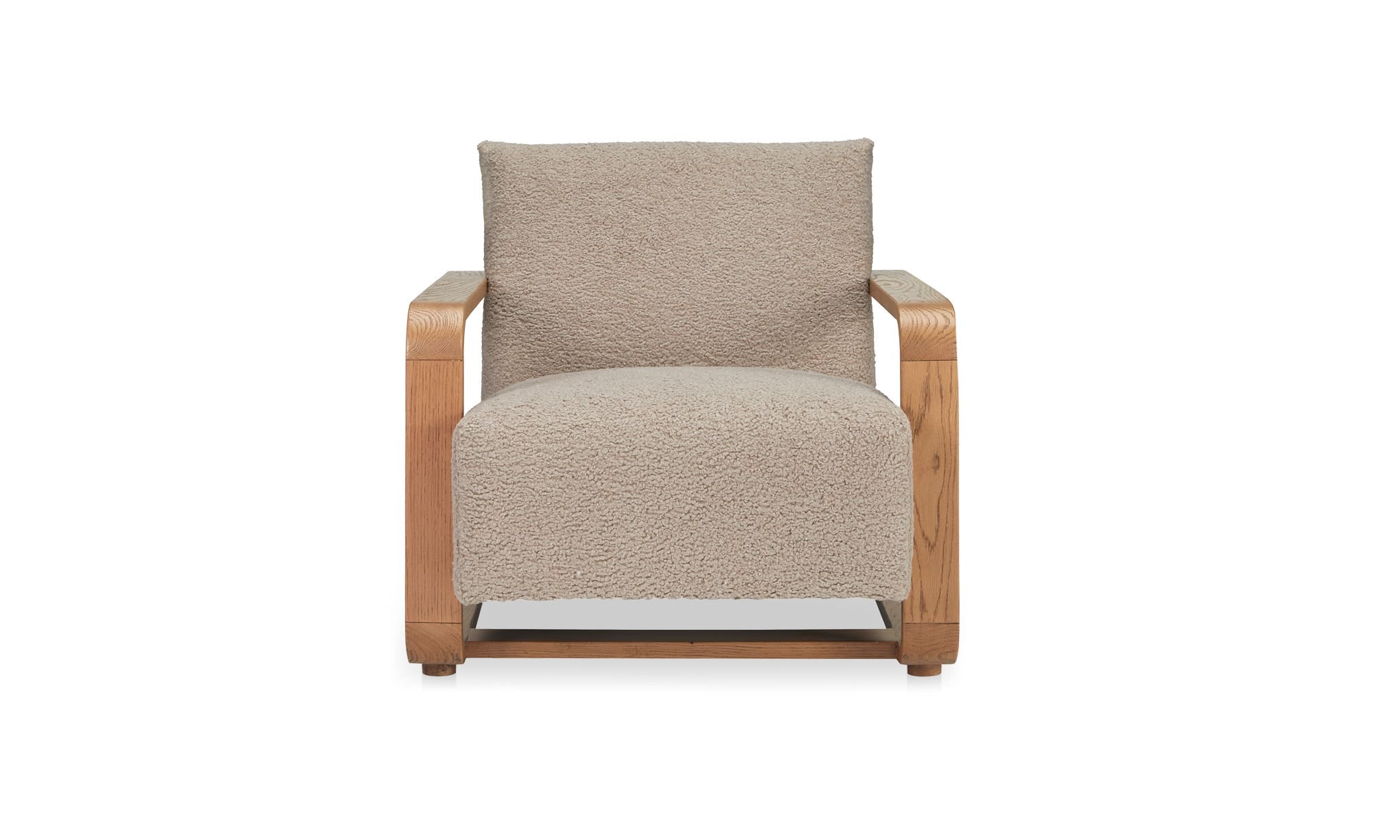 Eckersley Lounge Chair Beige Faux Shearling by Moe's Home Collection - view 6