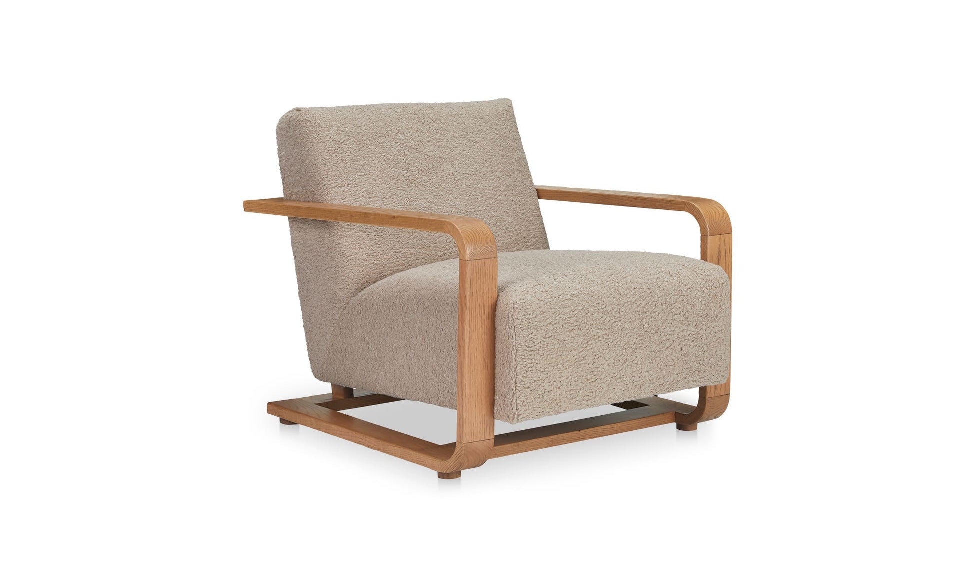 Eckersley Lounge Chair Beige Faux Shearling by Moe's Home Collection - view 10