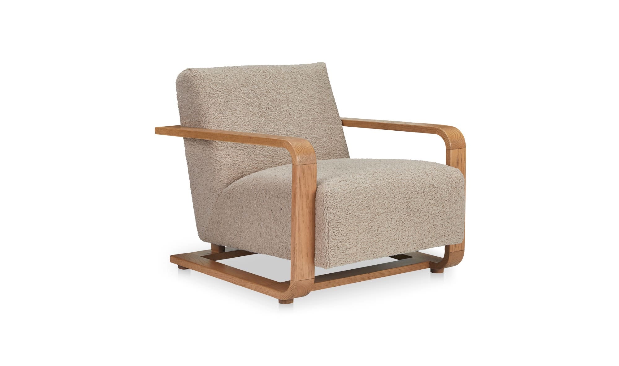 Eckersley Lounge Chair Beige Faux Shearling by Moe's Home Collection - view 10