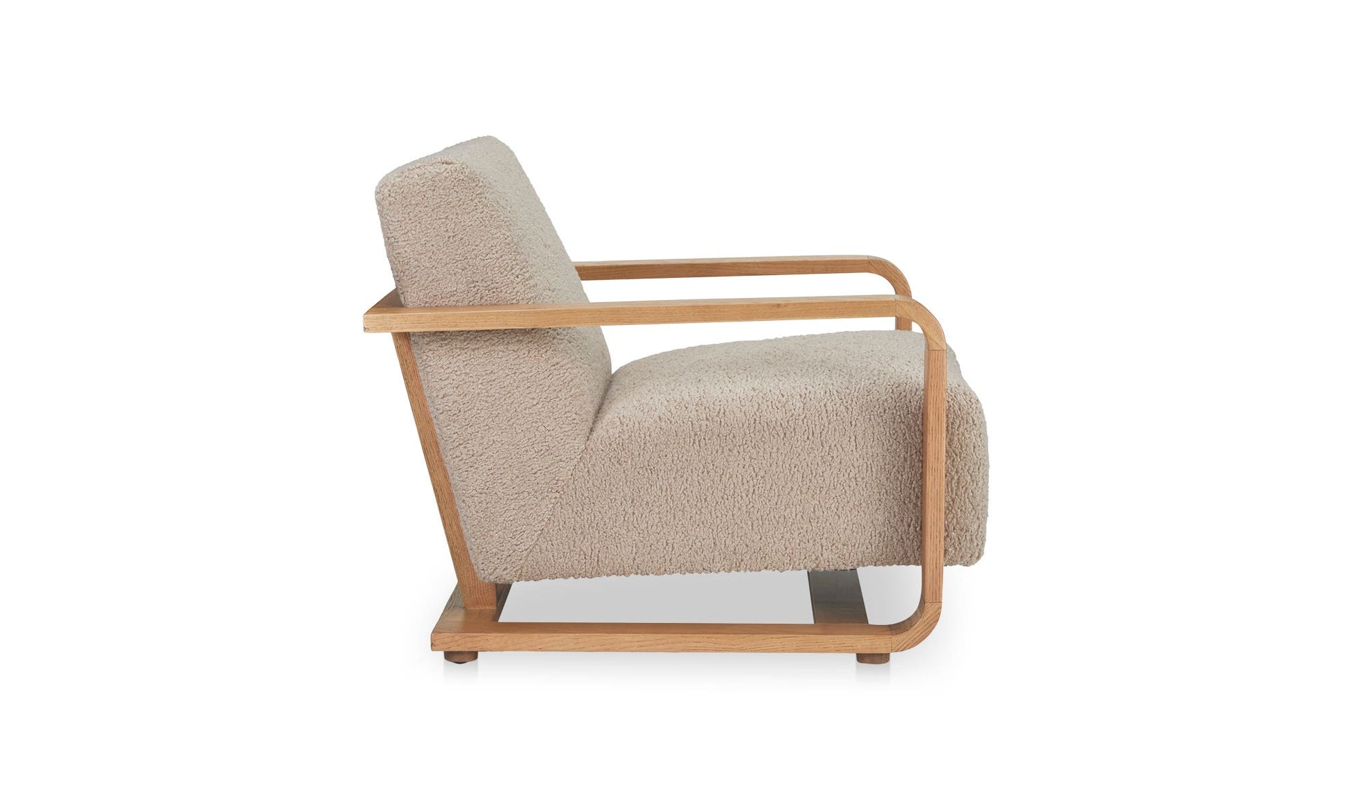 Eckersley Lounge Chair Beige Faux Shearling by Moe's Home Collection - view 11