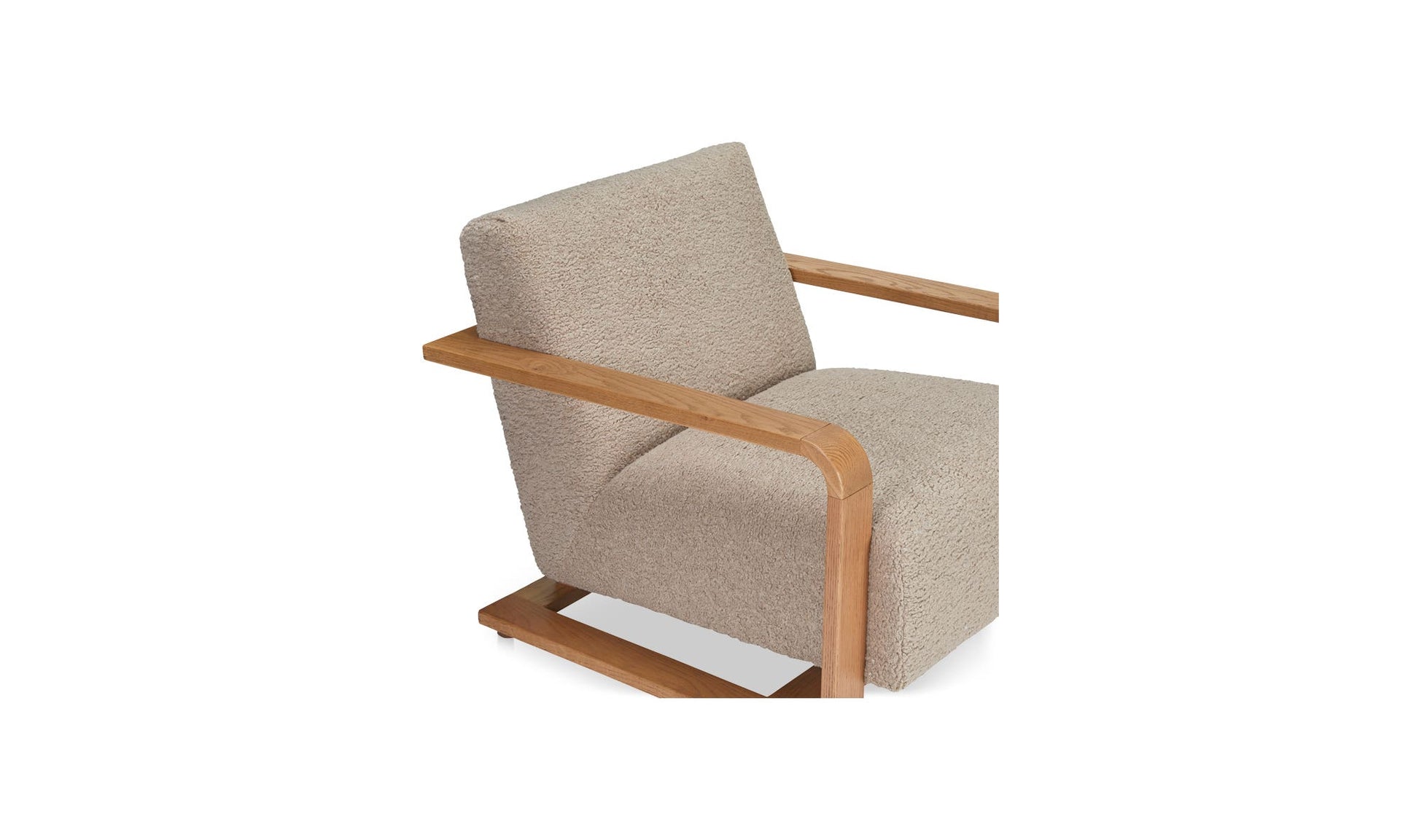 Eckersley Lounge Chair Beige Faux Shearling by Moe's Home Collection - view 13