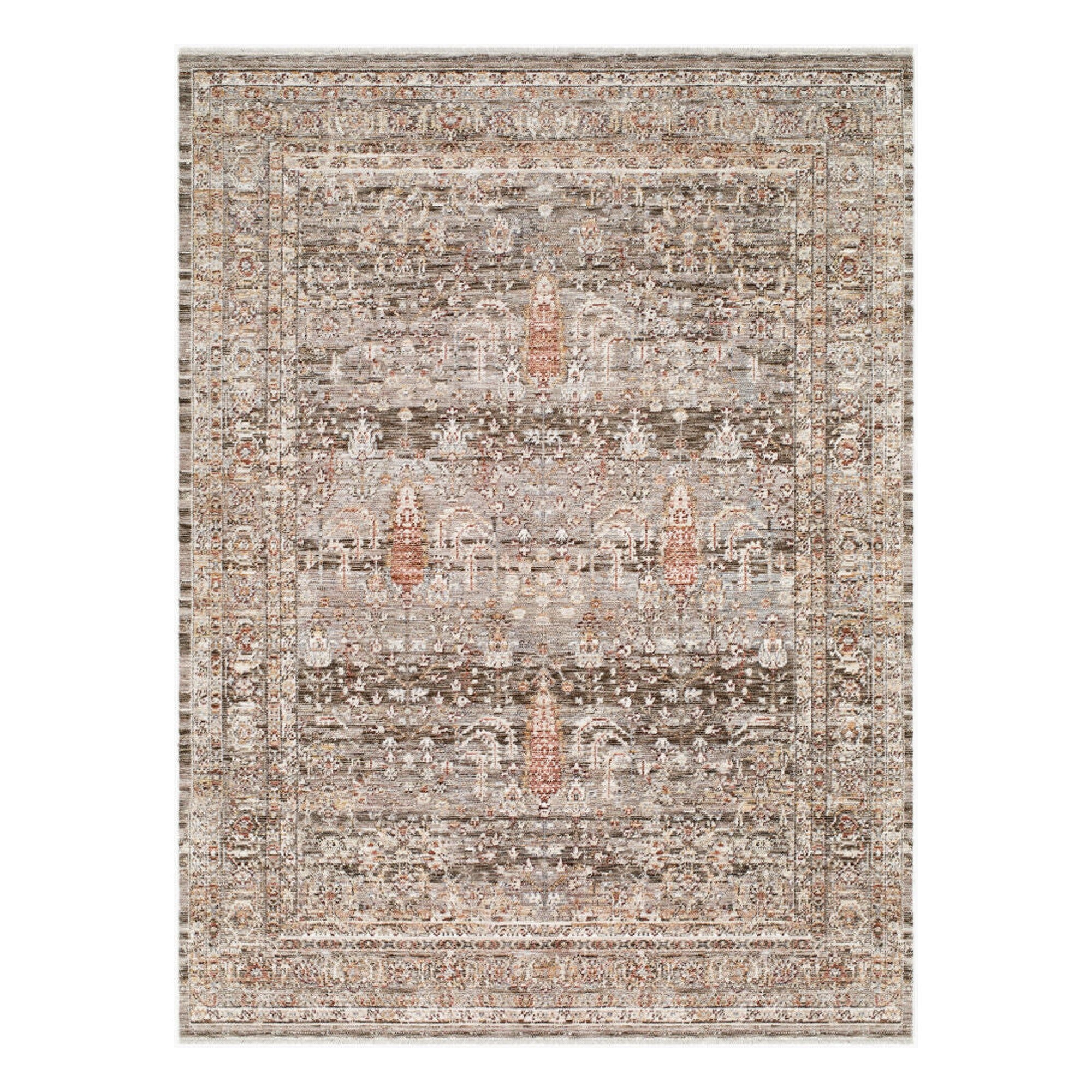 Mansfield Brown/Oatmeal Machine Woven Rug MFD-2301 - 5'3" x 7'