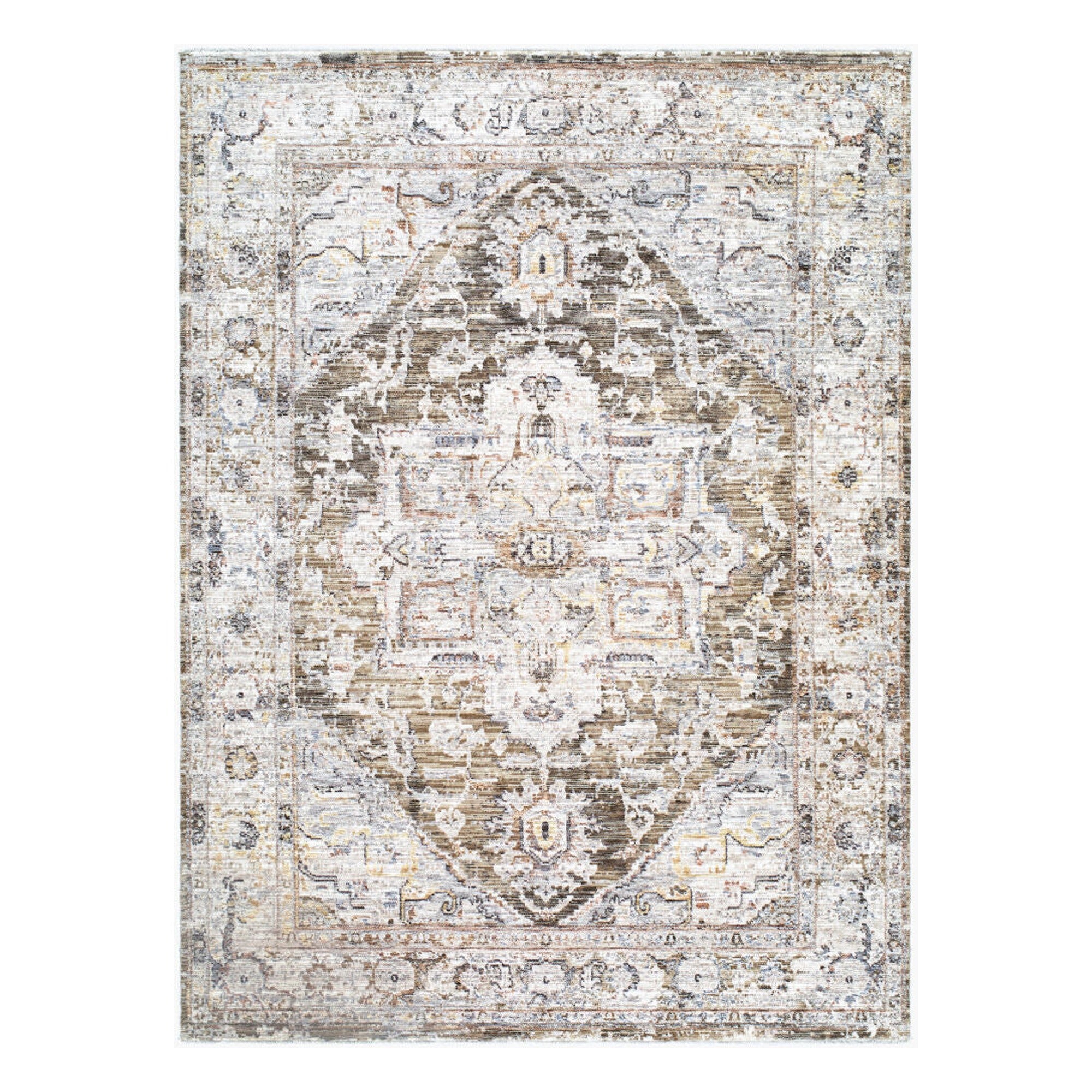 Mansfield Brown/Oatmeal Machine Woven Rug MFD-2302 - 5'3" x 7'