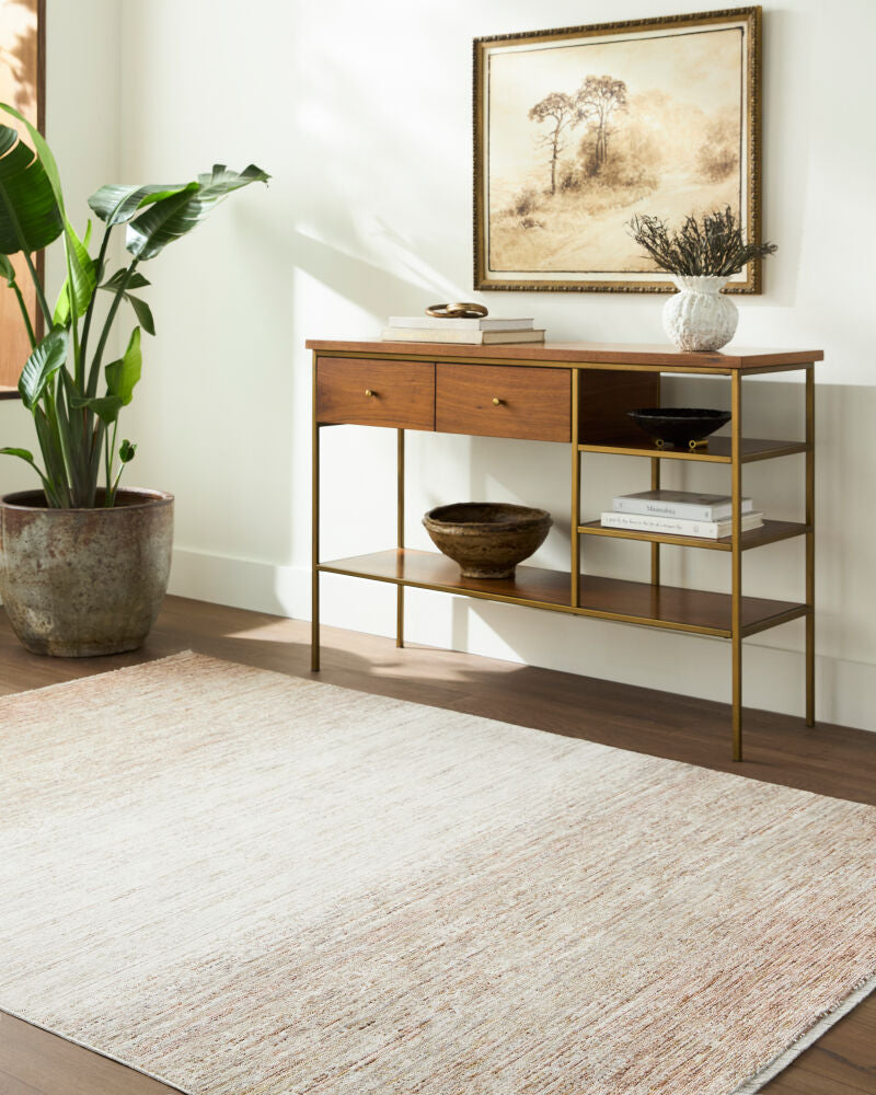 Mansfield Cream/Oatmeal Machine Woven Rug - roomscene