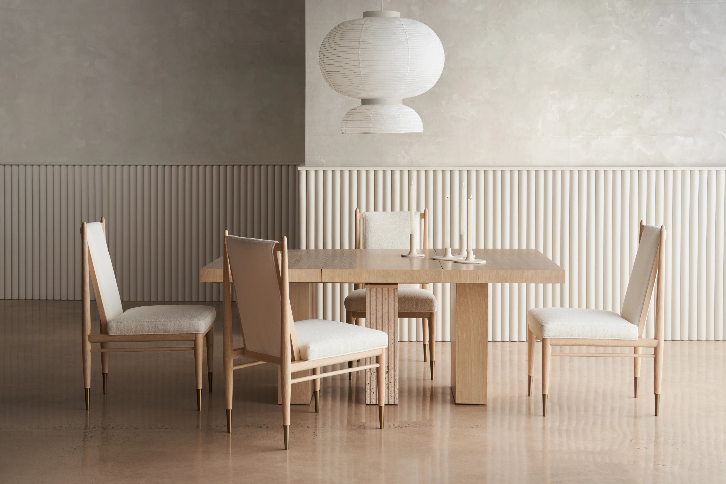 Unity Light Dining Table Sun Drenched Oak 48" by Caracole - view 2