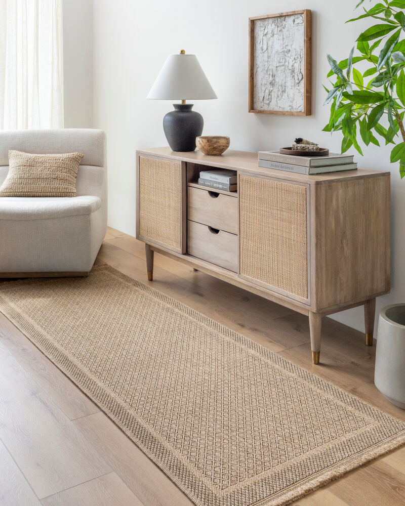 Mirage Black/Tan Machine Woven Rug MGE-2300 - roomscene