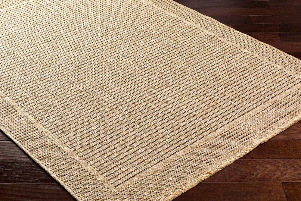 Mirage Black/Tan Machine Woven Rug MGE-2301 - corner