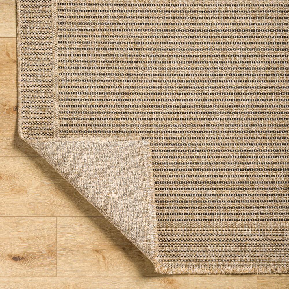 Mirage Black/Tan Machine Woven Rug MGE-2301 - fold