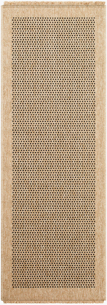 Mirage Black/Tan Machine Woven Rug MGE-2302 - 2'2" x 3'9"