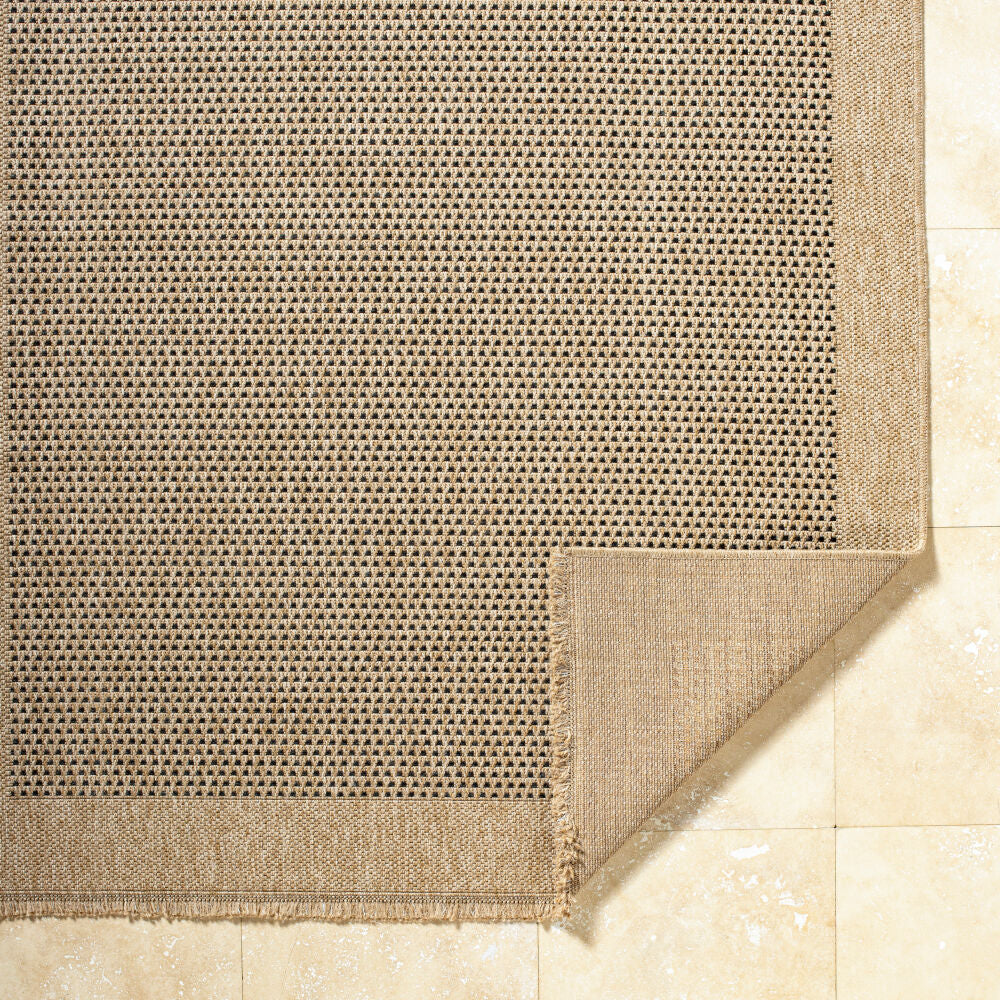 Mirage Black/Tan Machine Woven Rug MGE-2302 - fold