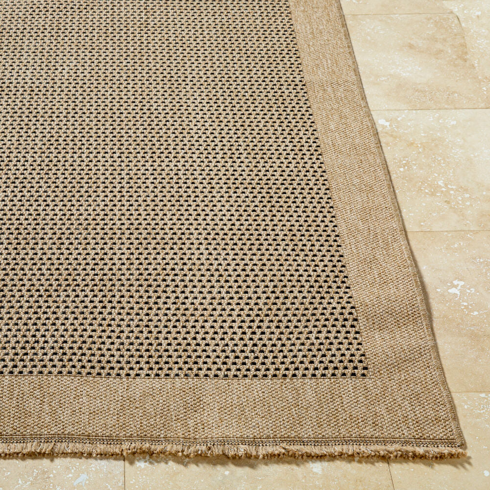 Mirage Black/Tan Machine Woven Rug MGE-2302 - front