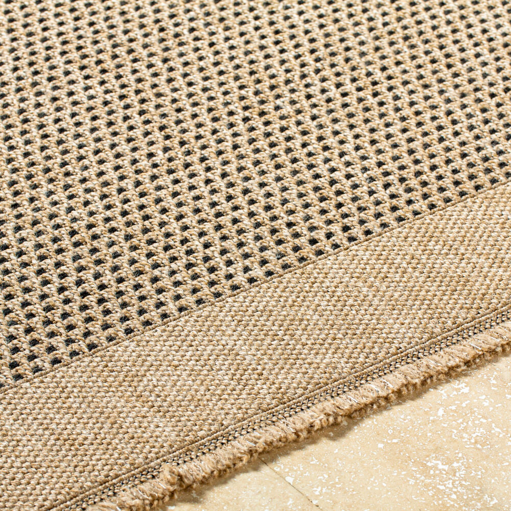 Mirage Black/Tan Machine Woven Rug MGE-2302 - texture