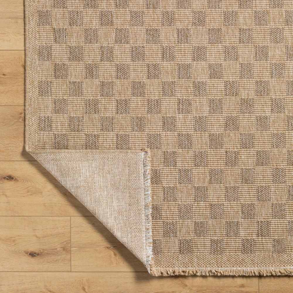 Mirage Dark Brown/Tan Machine Woven Rug - fold