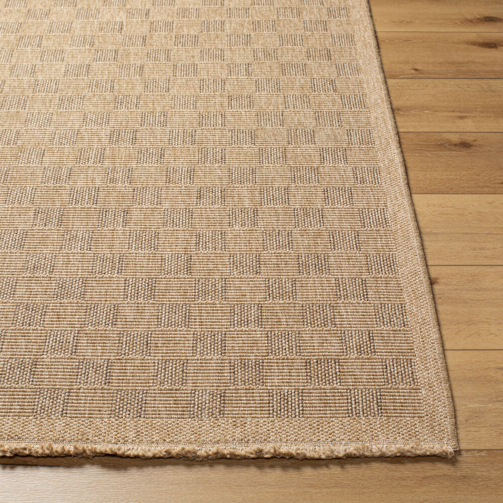 Mirage Dark Brown/Tan Machine Woven Rug - front