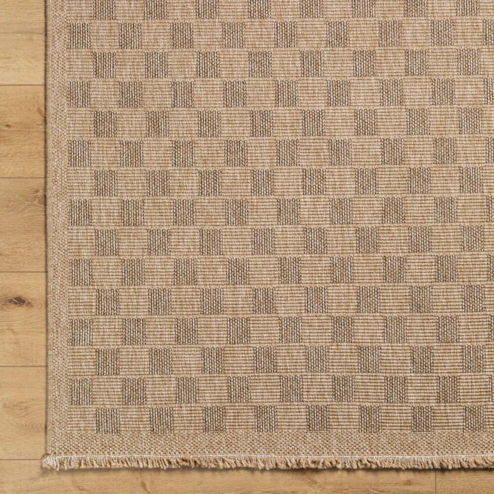 Mirage Dark Brown/Tan Machine Woven Rug - overhead