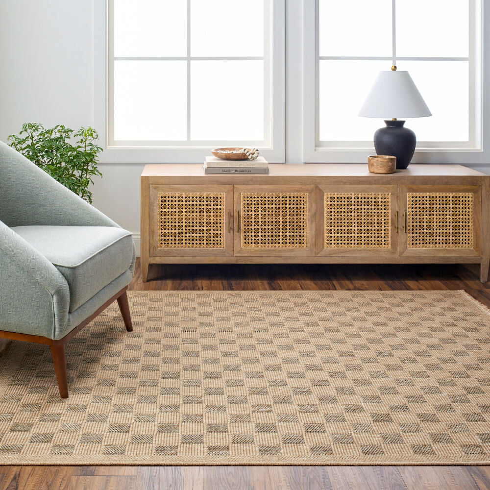 Mirage Black/Tan Machine Woven Rug MGE-2311 - roomscene