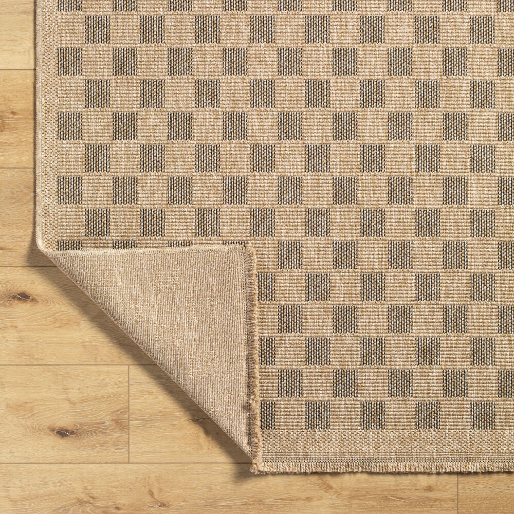 Mirage Black/Tan Machine Woven Rug MGE-2311 - fold