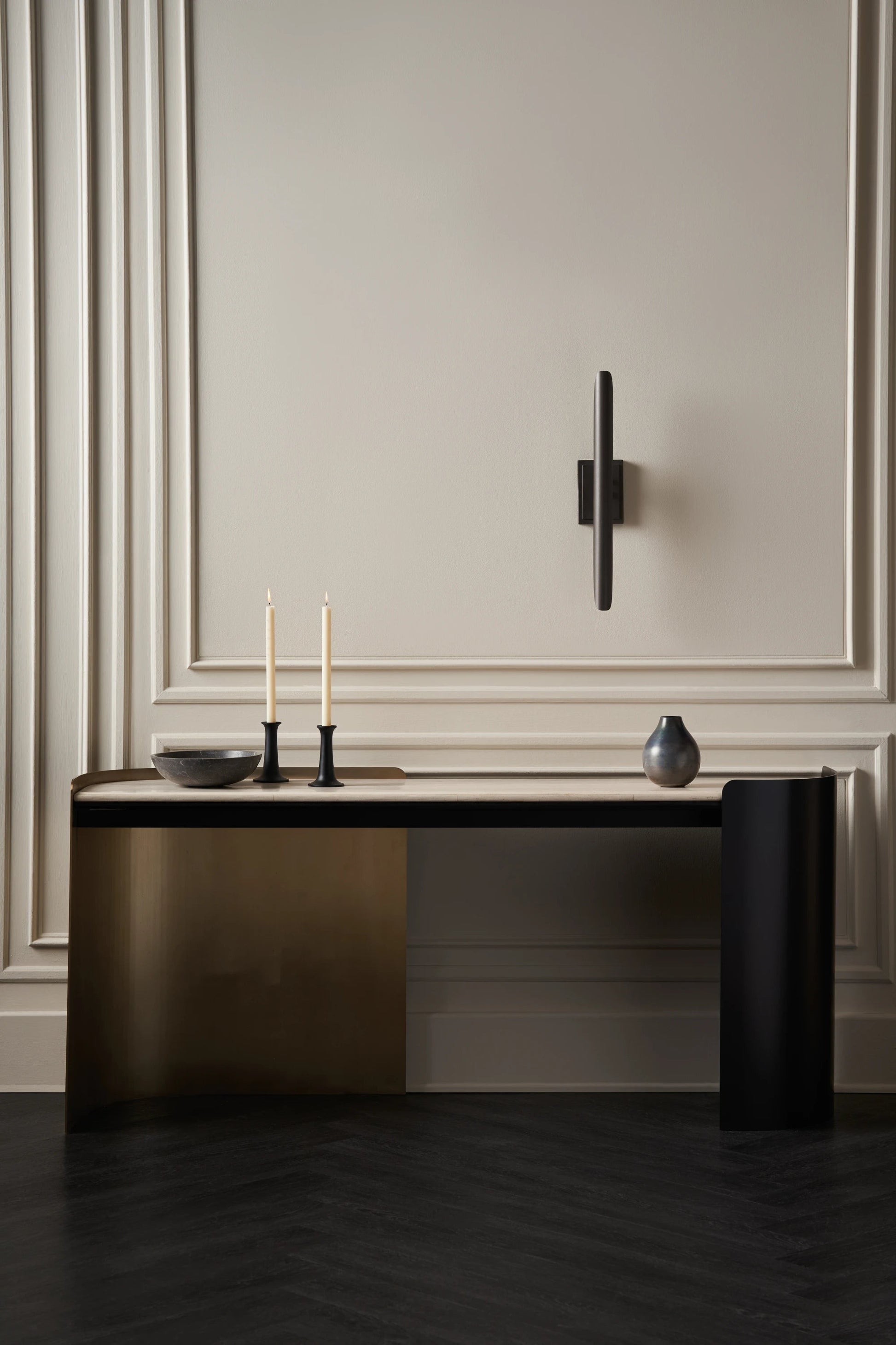Movement Console/Desk Chocolate Bronze Matte Console Table 68" by Caracole - view 5