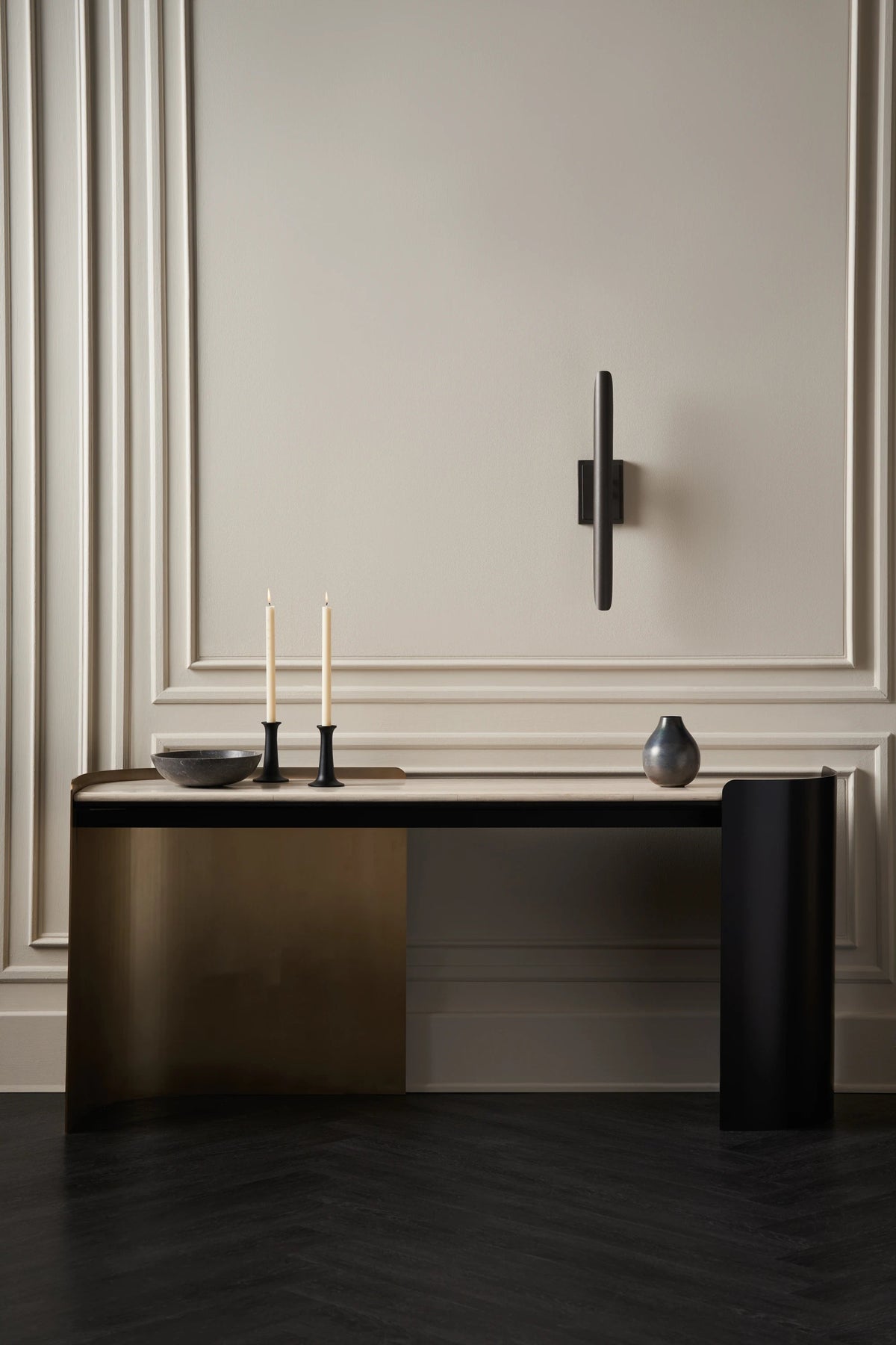 Movement Console/Desk Chocolate Bronze Matte Console Table 68" by Caracole - view 5