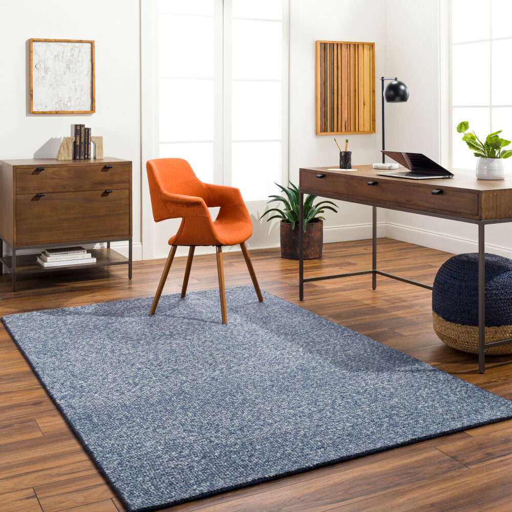 Mia Blue Handmade Rug - roomscene