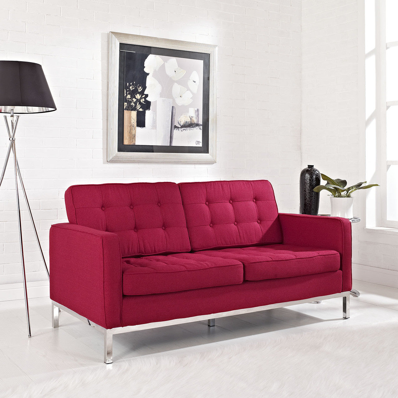Red Tweed Wool