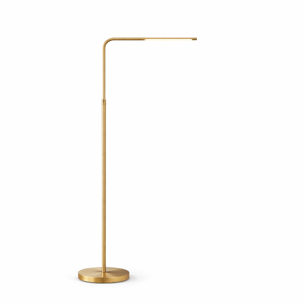 Verve Floor Lamp | Brassed Gold and Adjustable LED Base