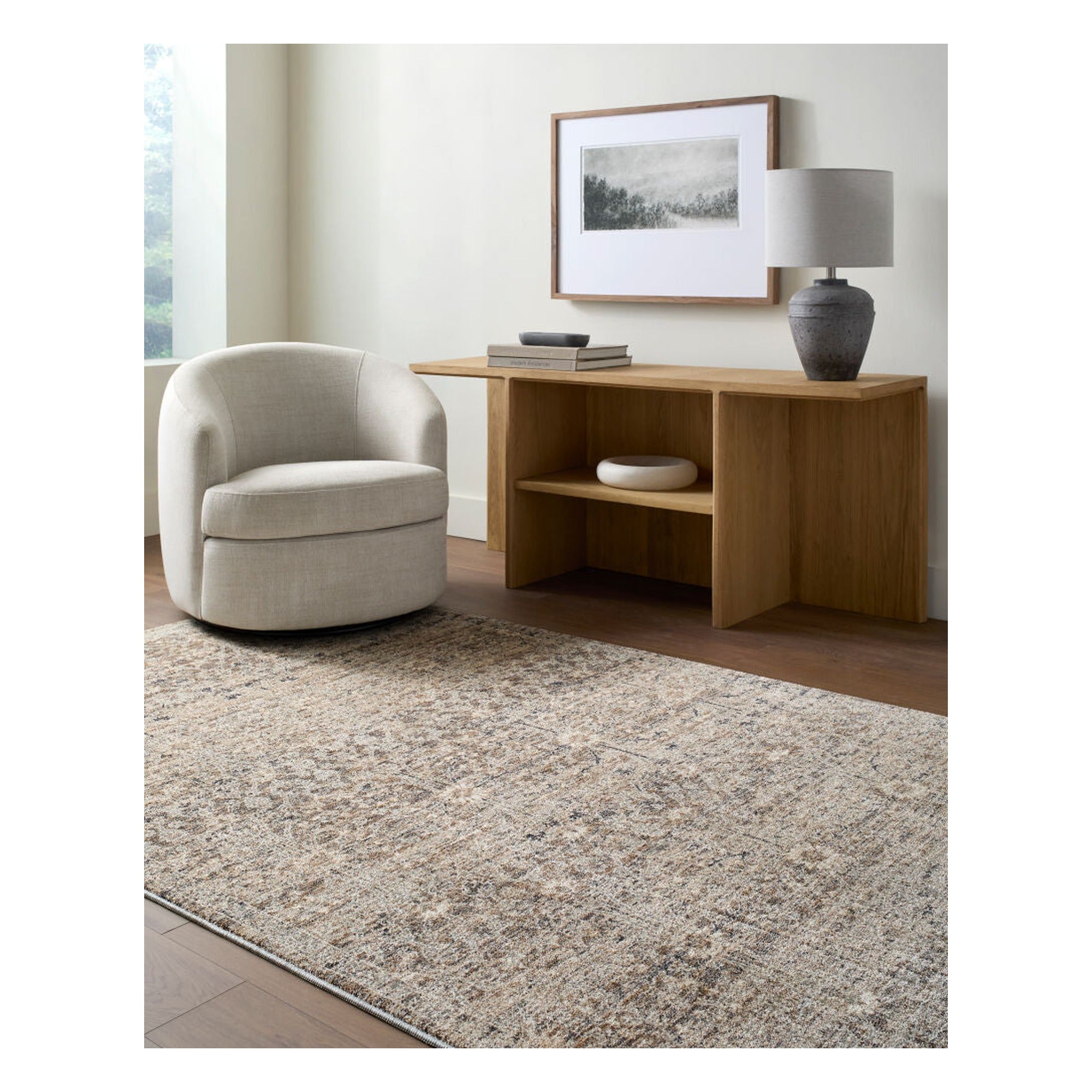 Misterio Plus Brown/Tan Machine Woven Rug MIP-2301 - roomscene