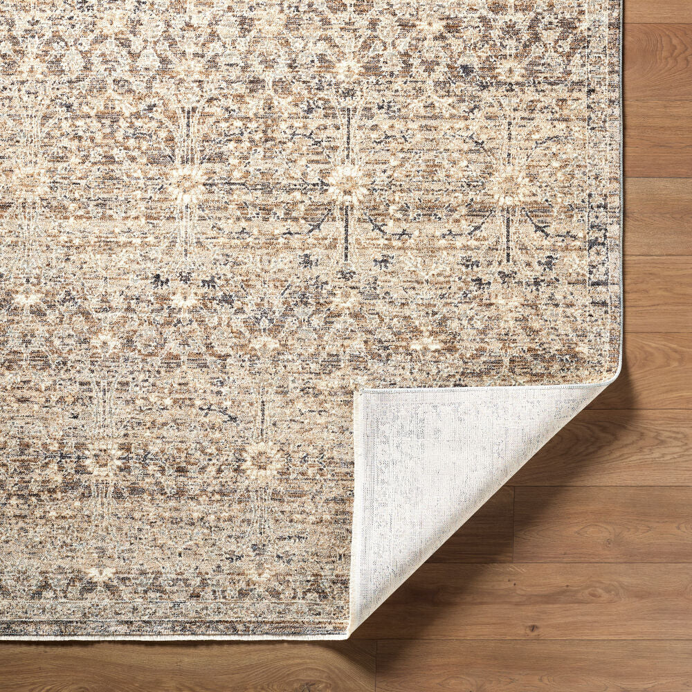 Misterio Plus Brown/Tan Machine Woven Rug MIP-2301 - fold
