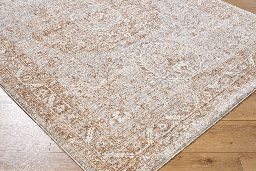 Misterio Plus Brown/Tan Machine Woven Rug MIP-2303 - corner
